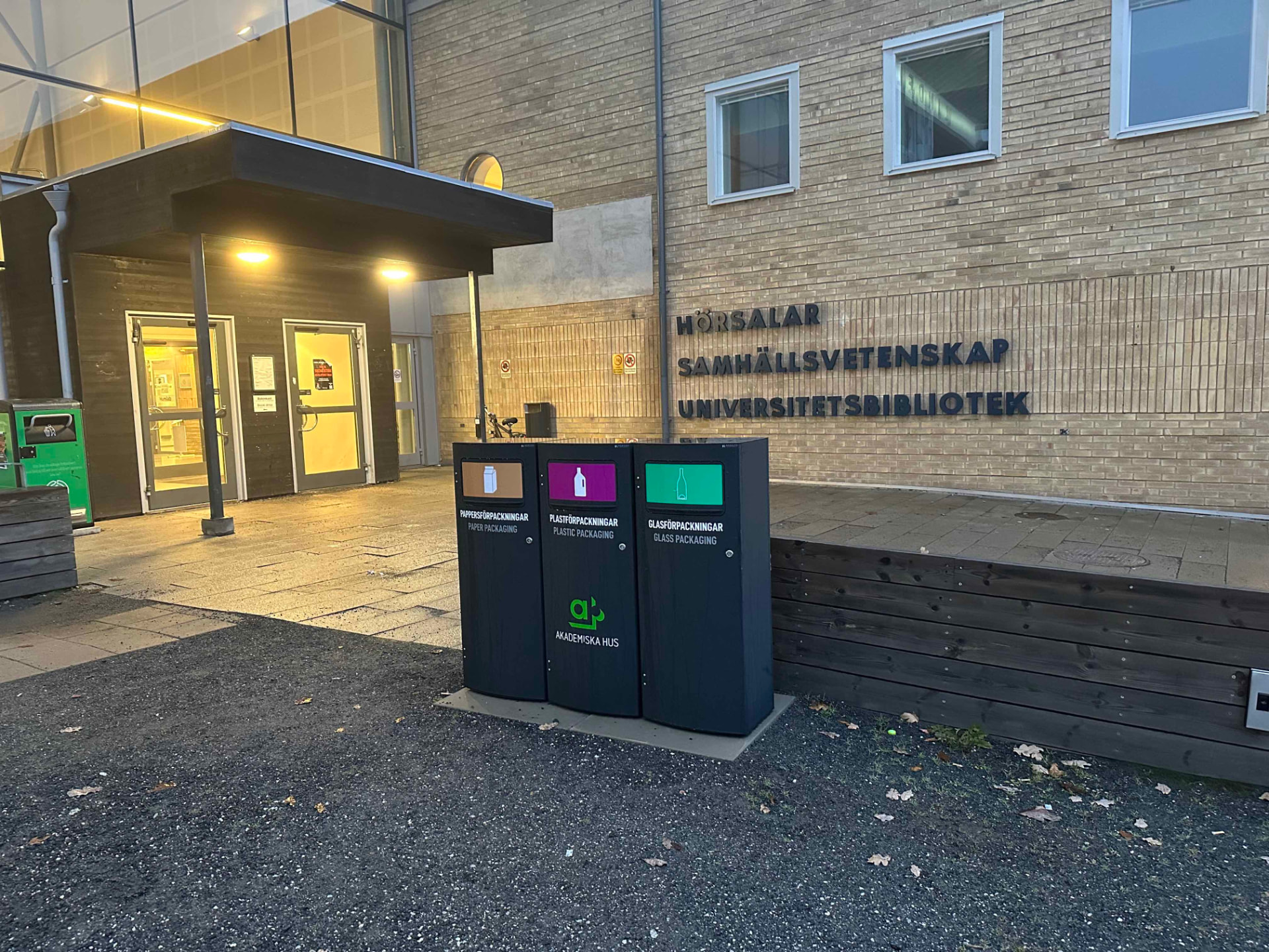 Tre Mango M-kärl vid Umeå universitet